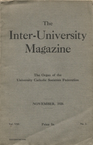Inter-University Magazine November 1926 cover