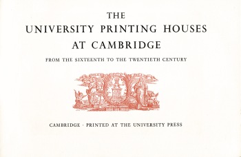 University Printing Houses at Cambridge